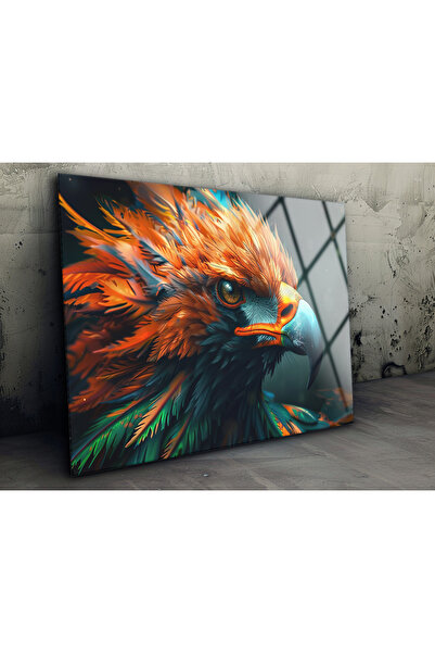 BV DEKOR Γυάλινος πίνακας ζωγραφικής Eagle, Υψηλής ποιότητας, Οριζόντια διακό...