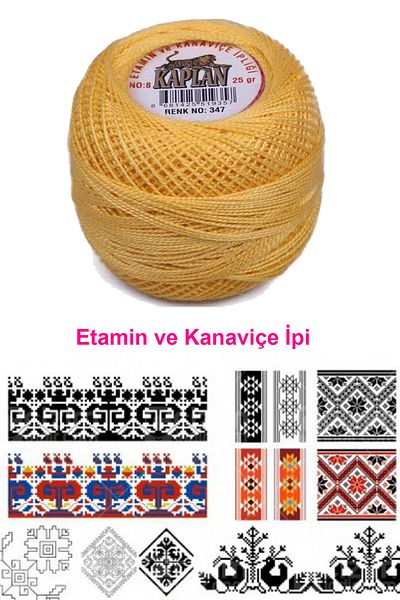 Kaplan Εταμίνα και Κανεβίτσα Νήμα Νο 8 Κωδ/χρώμα: 347 - Royaleks