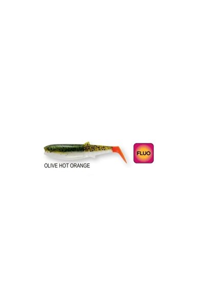 Savage Gear Cannibal Shad 8cm 5gr Silikon Yem İğnesiz (Adet) Olive Hot Orange