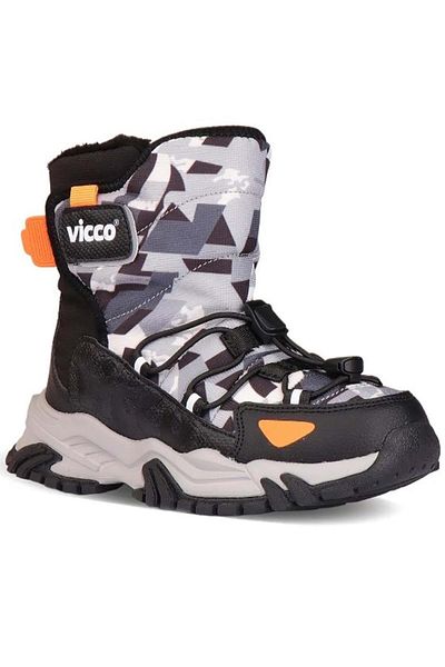Kids Club Shoes Vicco Alesta Orthopedic Kids Snow Boots ΜΑΥΡΟ