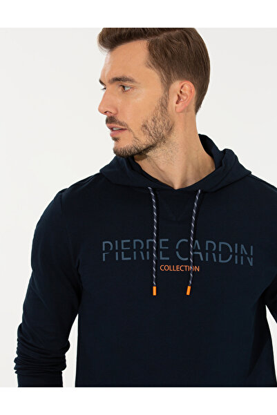 Pierre Cardin Φούτερ με κουκούλα Navy Blue 50257602-VR033