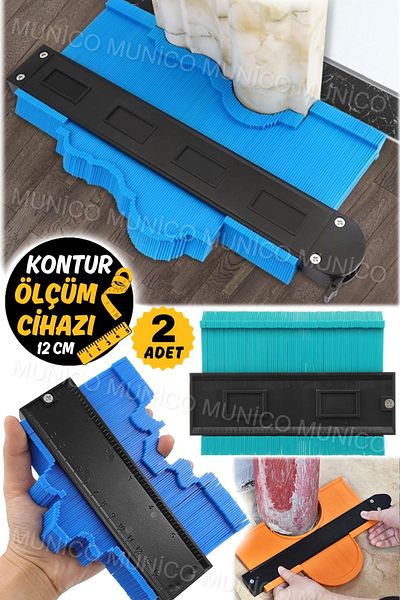 Gaggani 2Pcs 12cm Profile Contour Gauge Line Copier Ruler Cutting Template Construction Woodworking Measuring Instrument