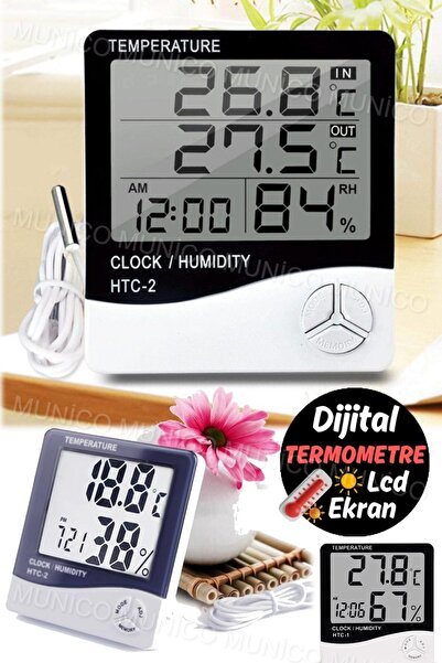 Genel Markalar Dijital Termometre ve Higrometre - Kablosuz Sıcaklık ve Nem Ölçer, İç Mekan Hava İstasyonu