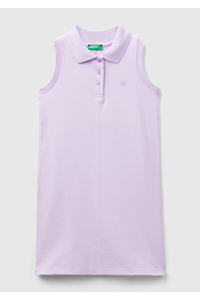 United Colors of Benetton Rochie pentru fetiță, liliac, din bumbac elastic, c...