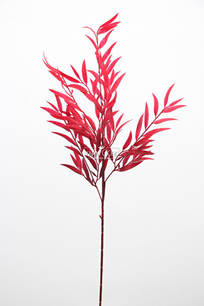 Yapay Çiçek Deposu Yapay Retro Söğüt Dalı 85 cm Bordo