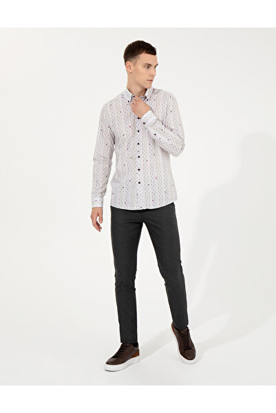 Pierre Cardin Ανοιχτό καφέ εφαρμοστό μακρυμάνικο πουκάμισο 50259510-VR002