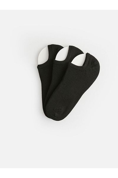 LC Waikiki Lcw Women's Plain Booties Socks 3 Pack