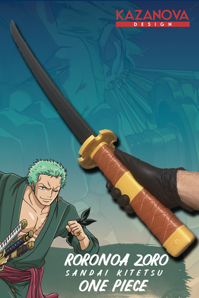 Kazanova Design Zoro Sandai Kitetsu One Piece Anime Katlanabilir Katana (98 C...