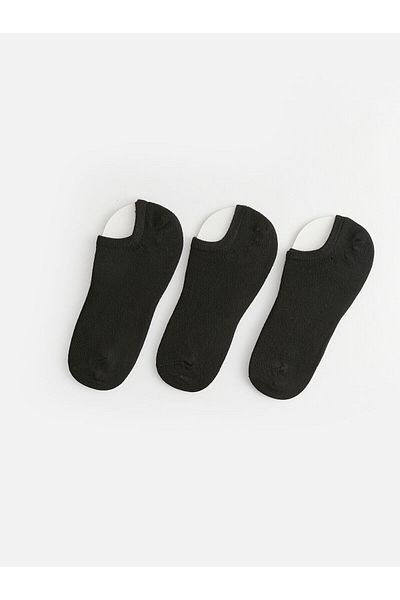 LC Waikiki Lcw Women's Plain Booties Socks 3 Pack