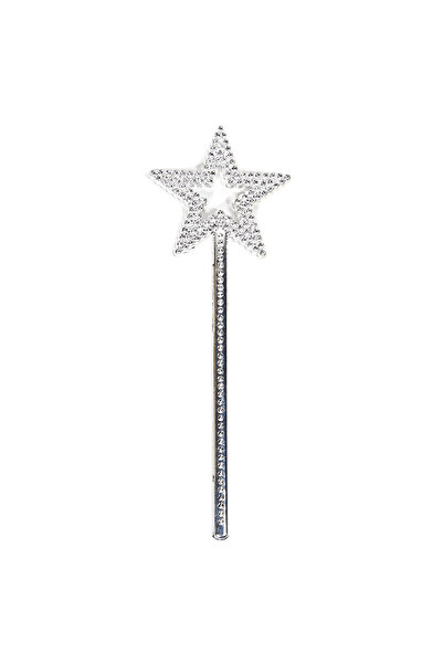 Twin Store Star Model Fairy Wand Angel Wand Princess Wand Metalized Silver Color