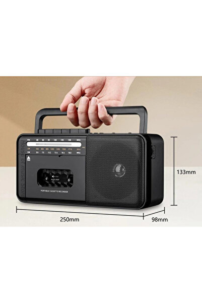 Genel Markalar PX-680BT Fm Radyo-Usb-Mp3 Player Bluetoothlu Kaset Çalar Siyah