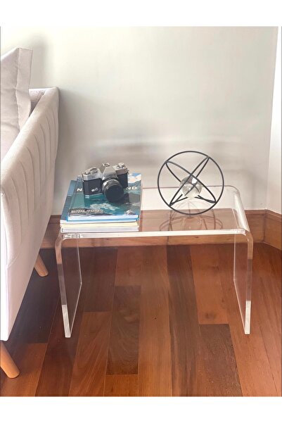 AR BU Modern Pleksi U Form Sehpa Ev ve Ofis Dekoratif Masa Orta Sehpa