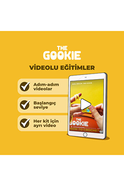 The Gookie Amigurumi Aslan Tığ Kiti, Amigurumi Örgü Seti, Tığ Işi Amigurumi Örgü Oyuncak Seti