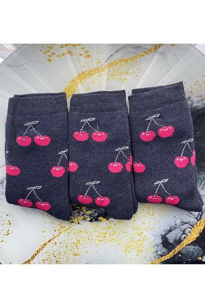 Günyan Store Women's Winter Thick Patterned Socks 3 Pairs
