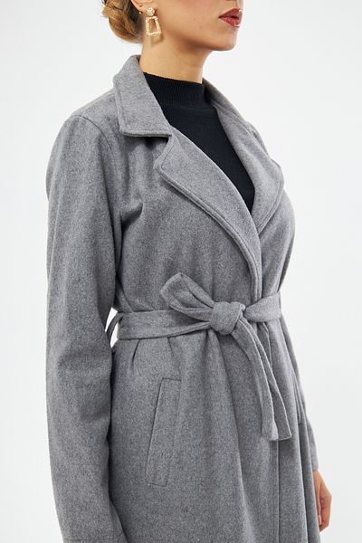Rabi Shine Γυναικείο παλτό Winter Smoked Belted Stamp - Χωρίς επένδυση