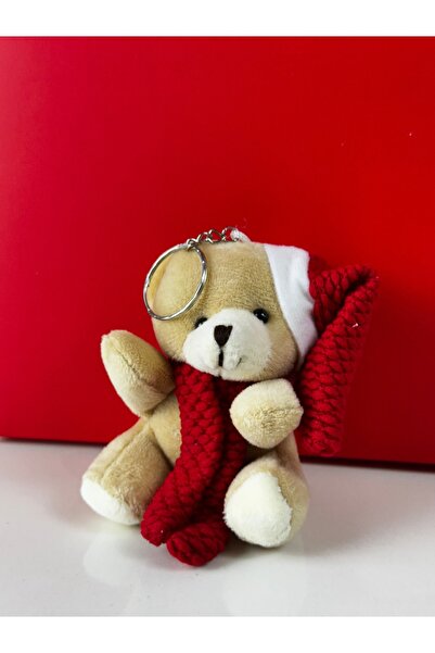cakaybu 9X8 cm Christmas Themed Plush Bear Key Chain