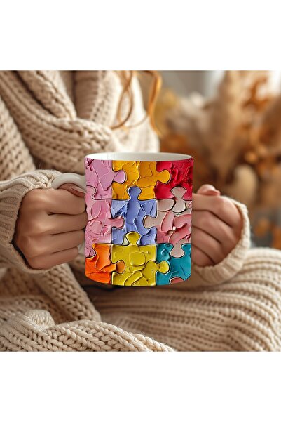 Evion Puzzle - Puzzle Themed 3D Design Ceramic Mug - Gift Mug