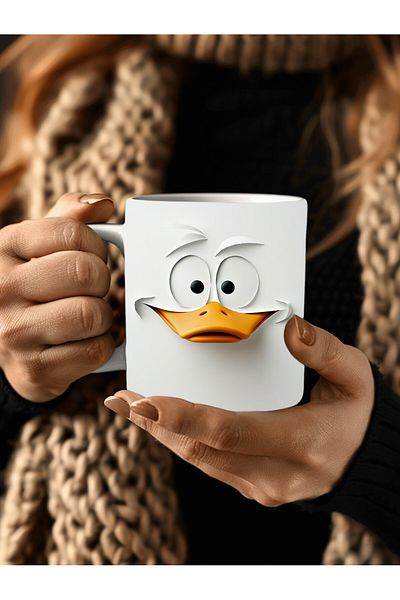 Evion Duck Themed 3D Design Ceramic Mug - Gift Mug