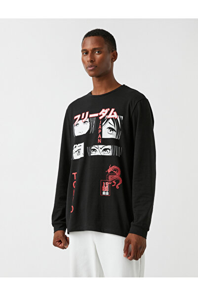 Koton Μακρυμάνικο μπλουζάκι με στάμπα Anime