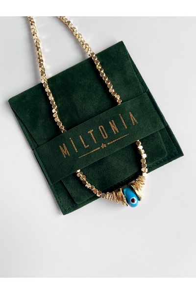 Miltonia Gold Evil Eye Necklace