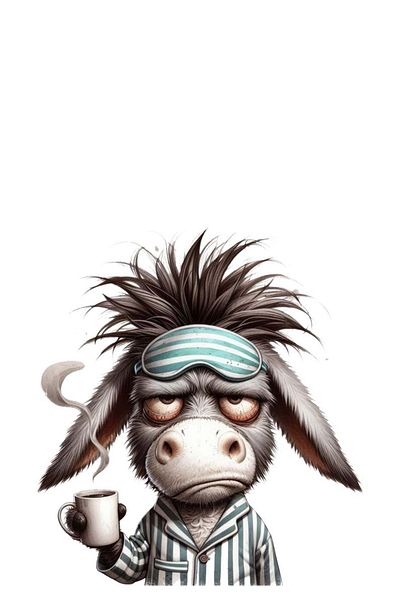 MegaSticker 13x11 Cm Autocolant somnoros - Mașină, Motocicletă, Cască, Laptop, sticlă