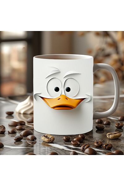 Evion Duck Themed 3D Design Ceramic Mug - Gift Mug