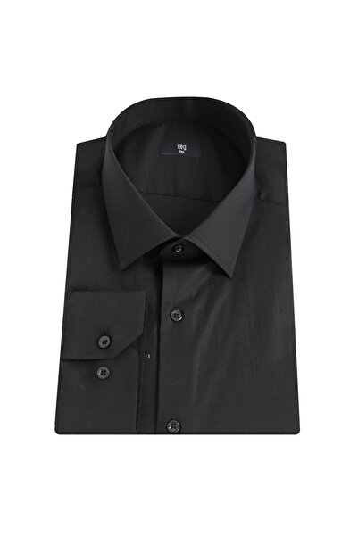 Uki SİYAH Comfort Fit Uzun Kol Gömlek