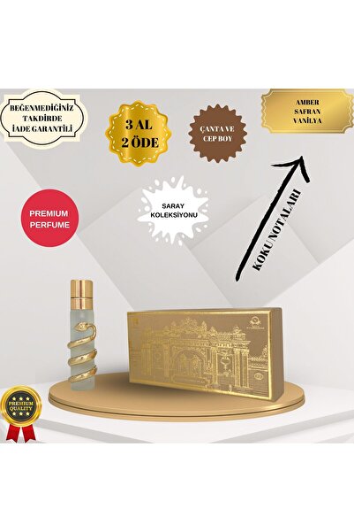 Nazen İstanbul Saray Koleksiyonu Amber Safran Vanilya Metal Objeli Premium In...