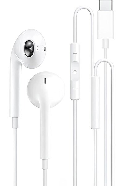 Wevox Samsung Galaxy S24 Ultra/S23/A55 Uyumlu Kulaklık Mikrofonlu Type-C Kulakiçi Kulaklık