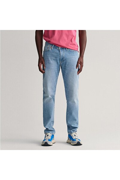 Gant Erkek Mavi Extra Slim Fit Jean Pantolon