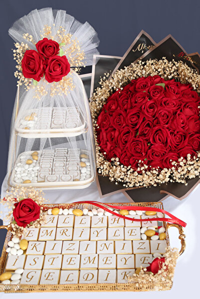 emay eminönü baskı merkezi Kız İsteme Çikolatası 88'li ve 41 adet kadiye gül ...