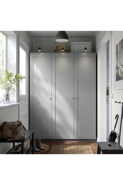 IKEA gardırop, koyu gri-gri, 150x60x201 cm
