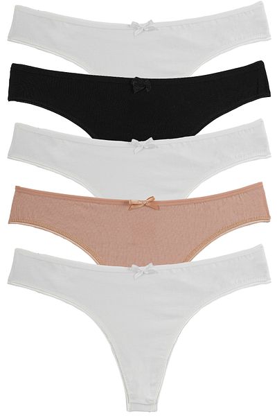 Nicoletta Női tanga 5 csomagos bugyi Mixcolor