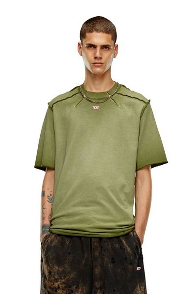 Diesel Ανδρικό T-shirt Khaki - Crew Neck