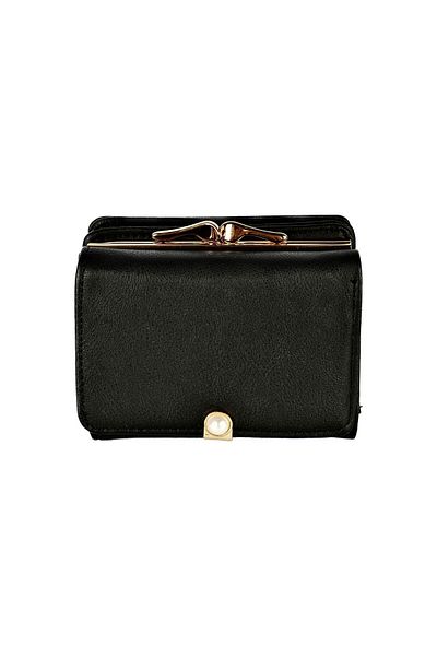 CüzCan Kıbар Small Useful Black Pearl Detailed Women's Wallet