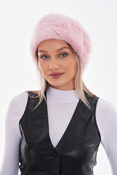 FELLMENS Ροζ απαλή υφή βελούδινη γυναικεία μπαντάνα