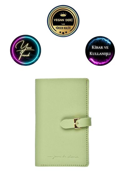 CüzCan Mint Green Ultra Thin Ευγενικό Γυναικείο Πορτοφόλι
