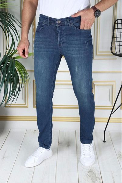 phantom jns by sekman Ανδρικό τζιν παντελόνι Phantom Jeans Tint Green By Zıpkın Slim Fit Frayed Nailed Denim Jean