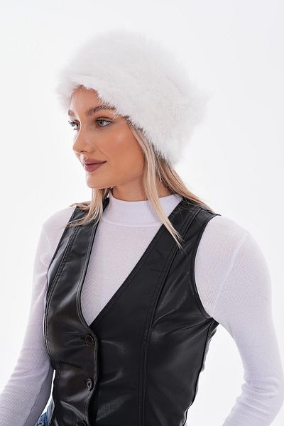 FELLMENS Ecru Soft Textured Plush Women's Bandana