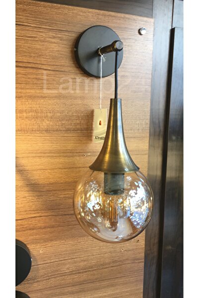 Lamp24 Rosa Serisi Bal Glop Camlı Eskitme Aplik