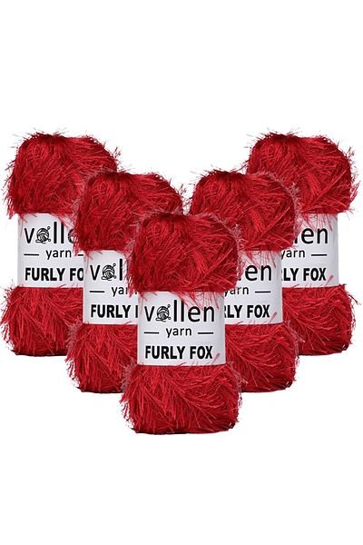vollen yarn 5 Pieces Furly Fox Hand Knitting Yarn Cardigan Sweater Yarn and Bearded Yarn