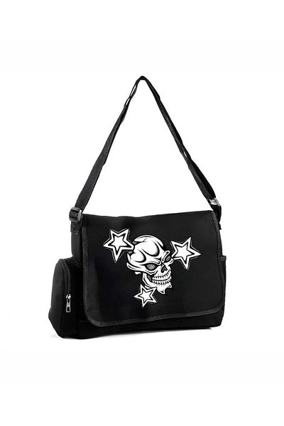 DEEFWEAR Geantă Messenger imprimată Star Skull Special Series