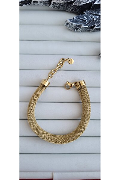 YİĞİTKARANAKSESUAR Steel Thick Wire Braid Bracelet