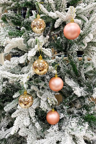Yusuf Dirik YD Party Supplies Christmas Tree Ball 3 Pieces Shiny 3 Pieces Matte Total 6 Pieces 6 cm Size