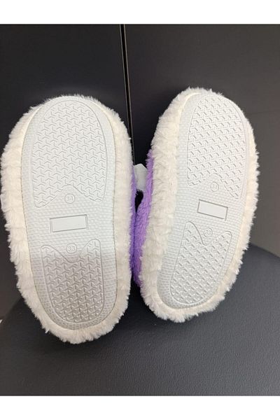 Bukond Cotton Lined Children's Shoes - Cat Figure, Non-Slip Sole, Multi-Purpose Nursery and Home Shoes