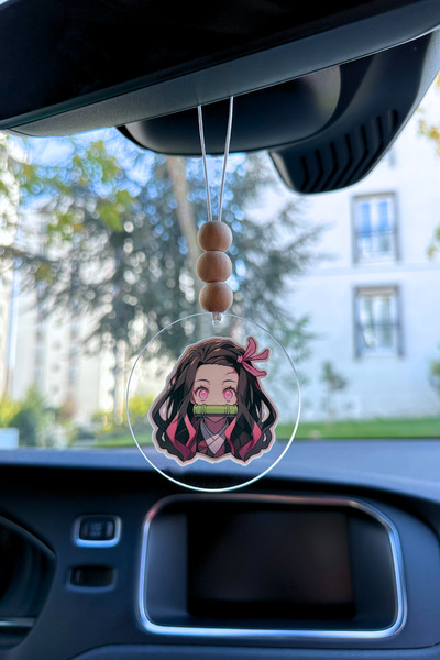 lusidadesign Nezuko Demon Slayer İblis Keser Anime Karakter Dikiz Aynası Süsü...