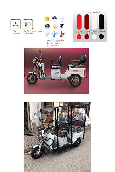 motor tente market mtm Falcon Family 8000 - Üç Tekerli Motor Brandası - Siyah