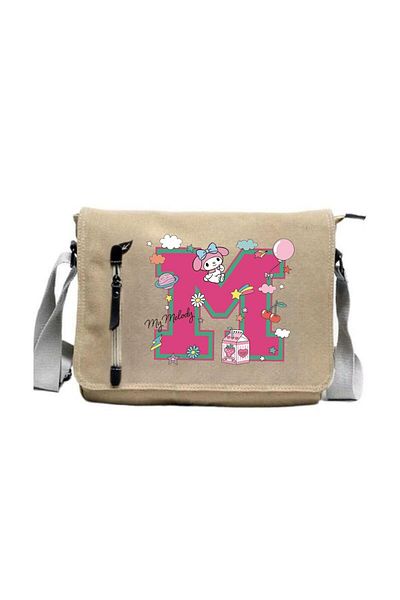 Touz Moda Geantă Messenger unisex bej cu imprimeu My Melody