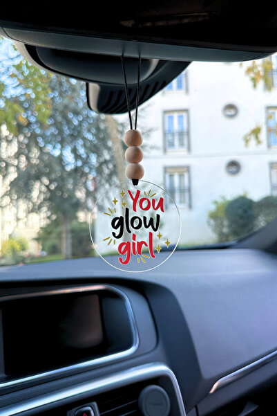 lusidadesign You Glow Girl Dikiz Aynası Süsü Hediye Kutulu Makyaj ve Güzellik...