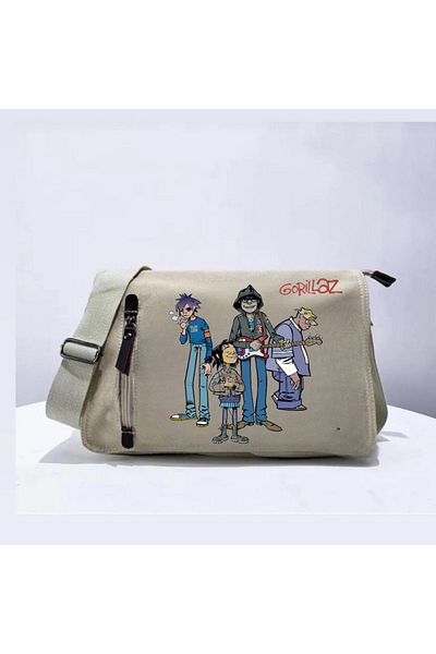Touz Moda Η τσάντα Gorillaz Unisex Beige Messenger